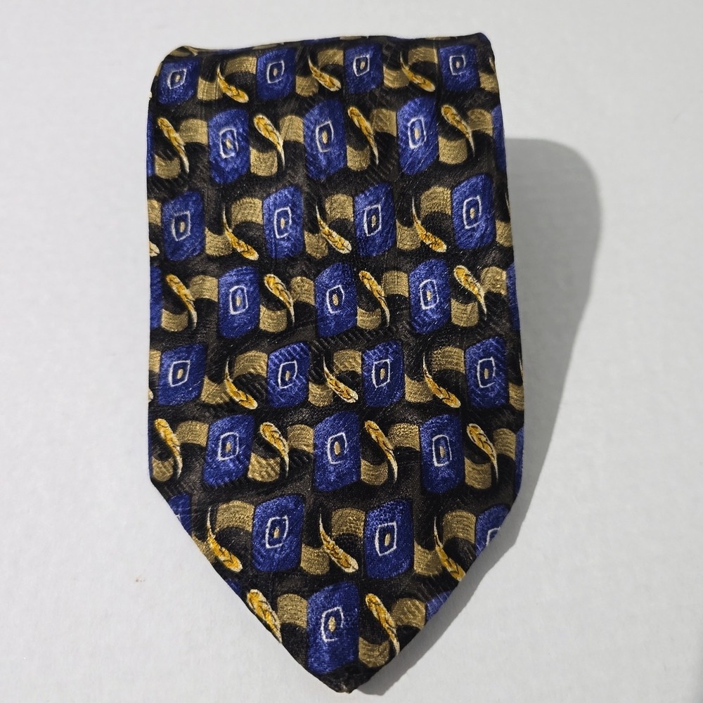 Robert Talbott 100% Silk Handmade Tie Blue Multicolor